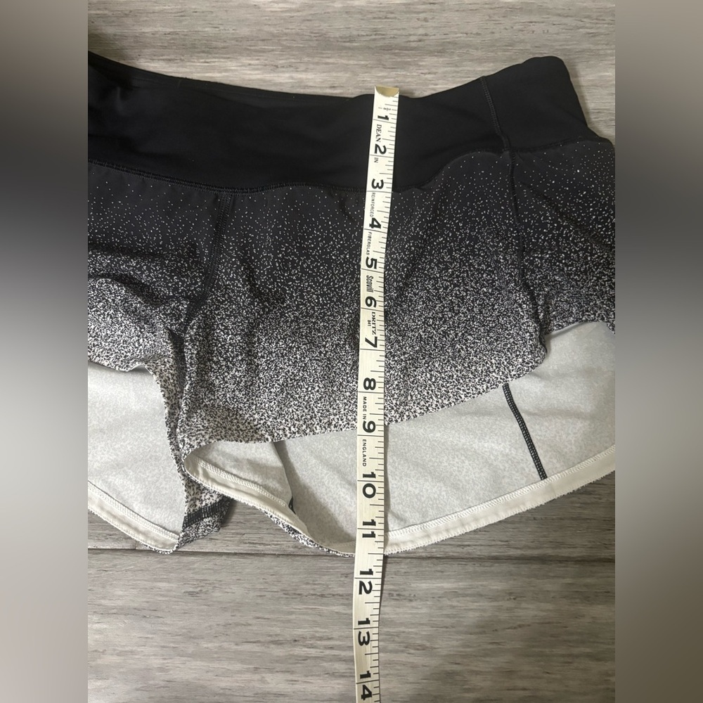 Lululemon Speed Up Short 2.5" Black White Ombre Speckle Activewear Gorpcore - Picture 10 of 11